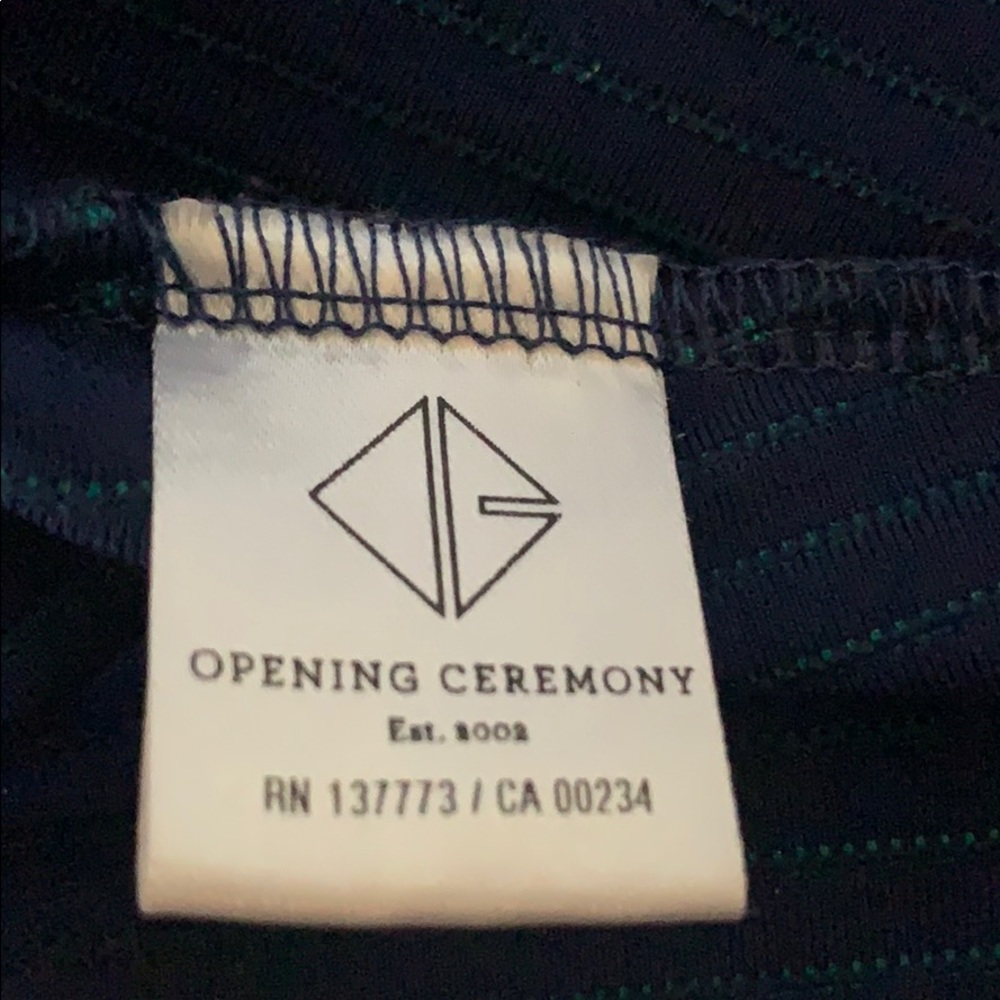 Opening Ceremony Mermaid Green Striped Dress Sz 4 - Picture 8 of 8